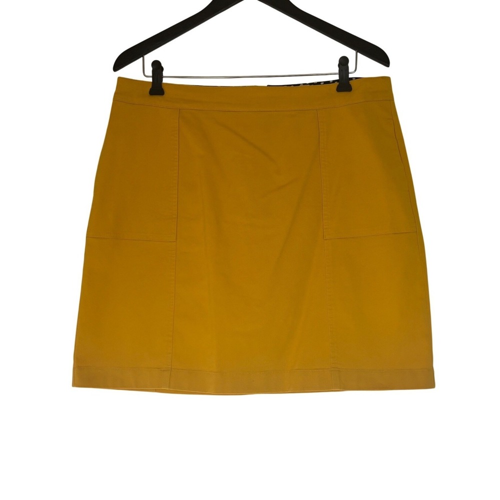 Boden‎ Womens Mustard Yellow A-Line Mini Skirt Size 10 Career Preppy Retro